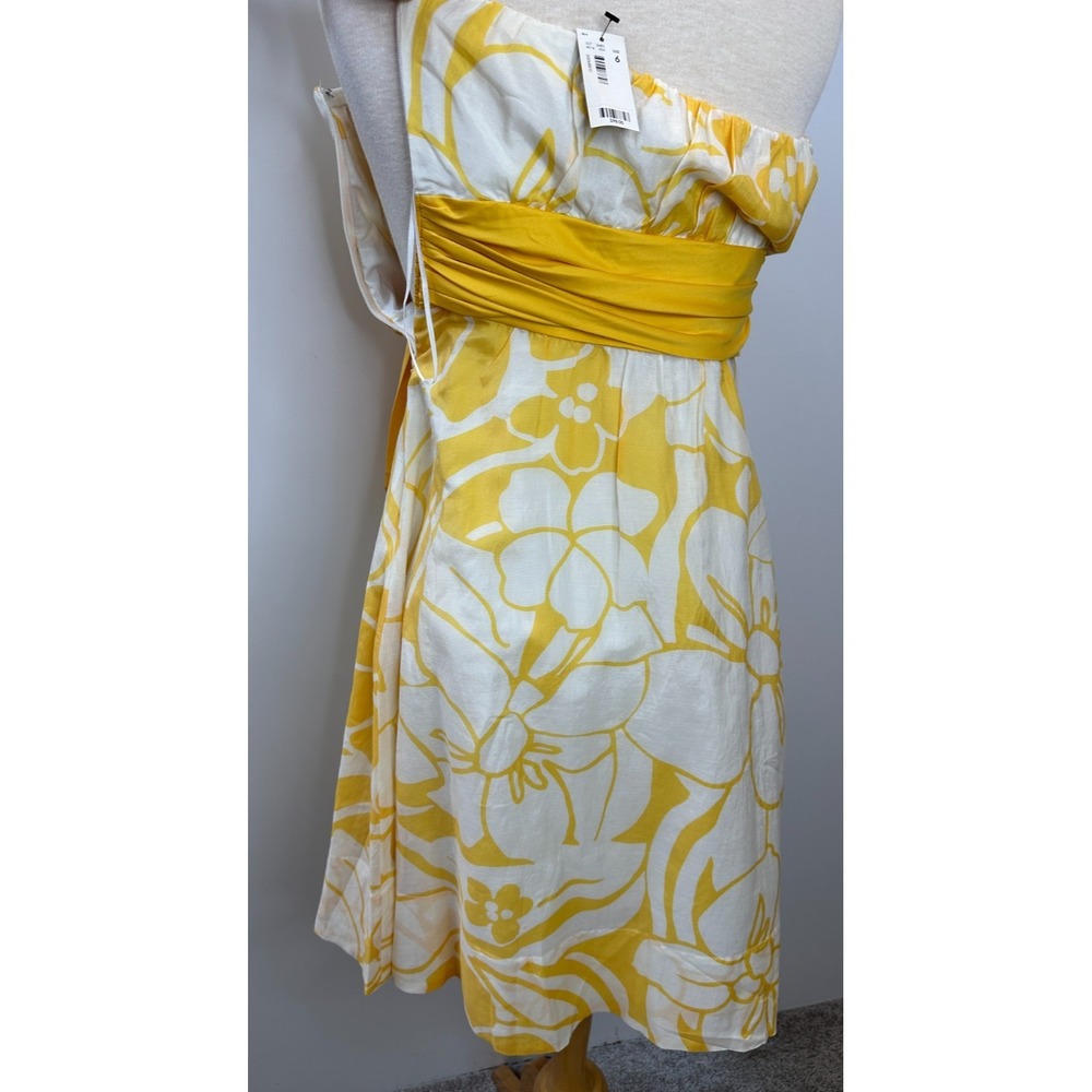 NEW The Limited Y2K Cotton Silk Floral Strapless Tube Dress Size 6 Babydoll Sash - Picture 7 of 16